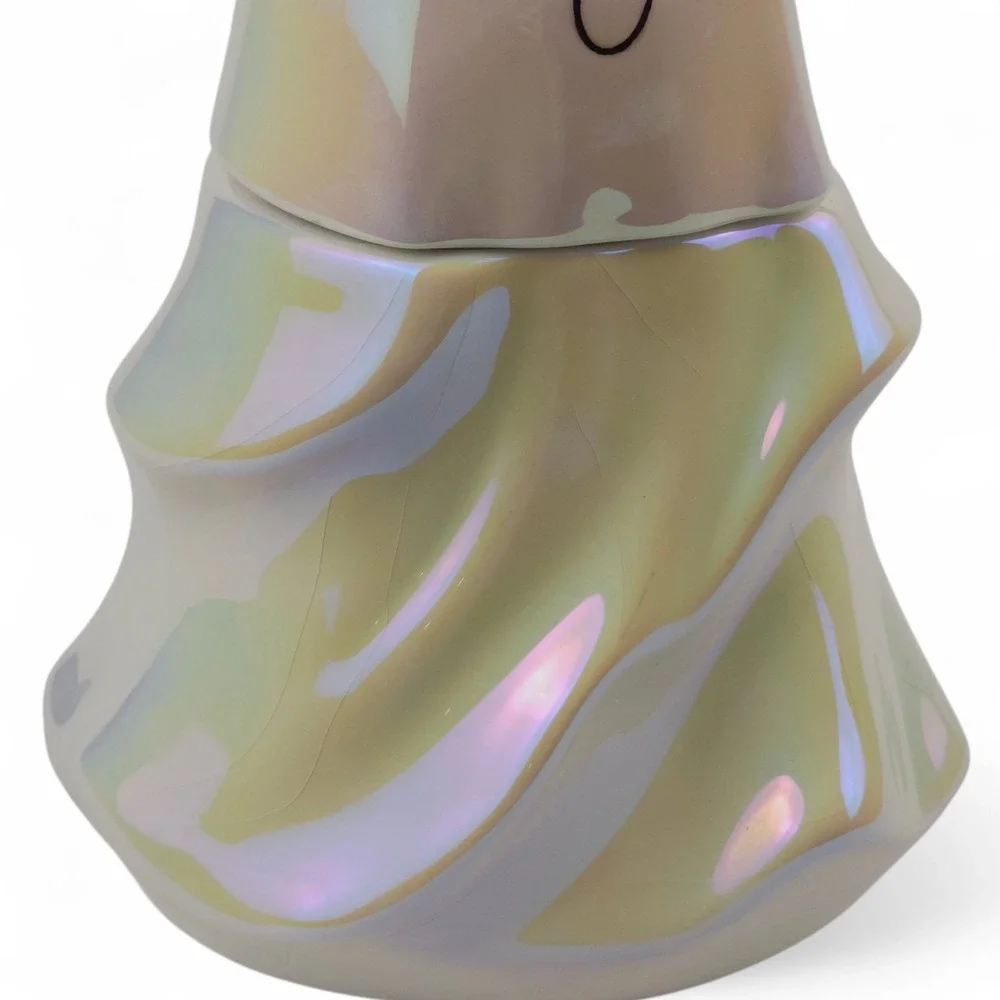 Target Halloween Iridescent Ceramic Ghost Candy Jar Novelty Vessel Decor 7